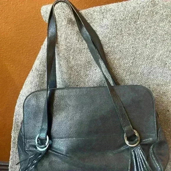 Jimmy Choo Vintage Black Textured Leather Bag! - Picture 7 of 14